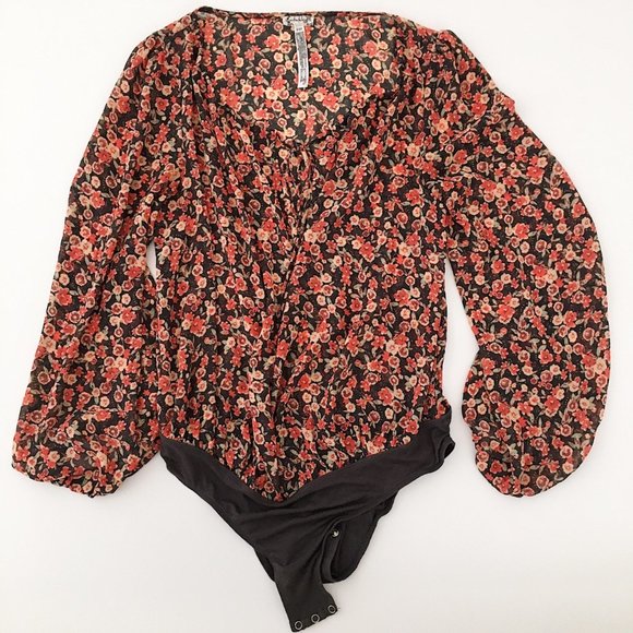 Free People Anna Bodysuit in Black Combo - Picture 9 of 12